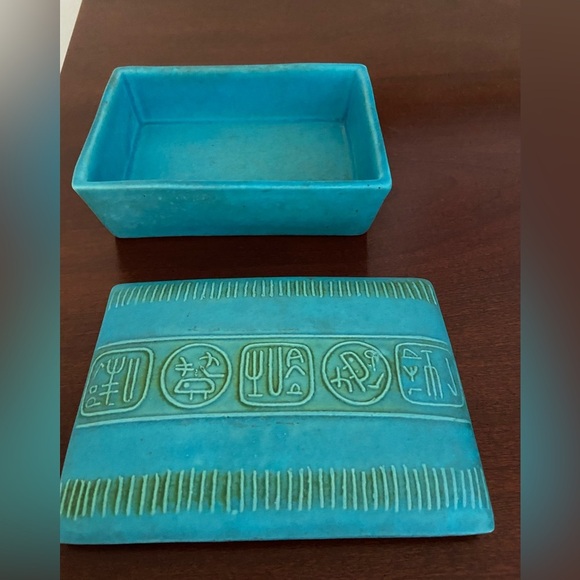 RARE Alvino Bagni for Raymor Bitossi Sea Garden Turquoise  Box Made in Italy - Picture 7 of 11